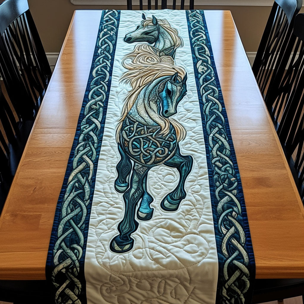 Valkyrie Vision Quilted Table Runner Dining Room Table Decor Dragon Gifts For Him