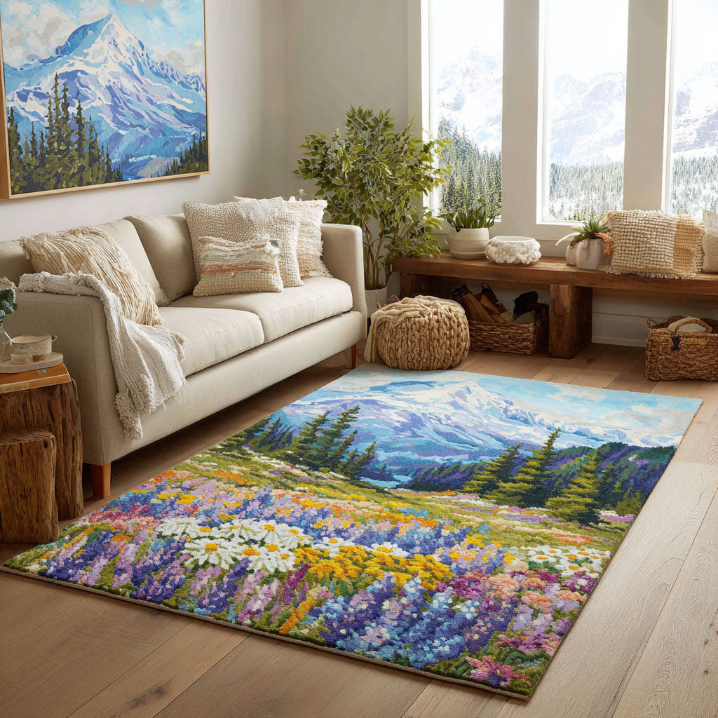 Valley Of Area Rug Dining Room Decor Sunflower Gifts For Friends