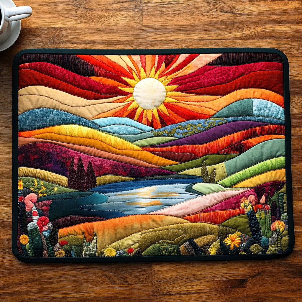 Valley Radiance Quilted Placemat Christmas Home Dec Fall Autumn Gifts For Him