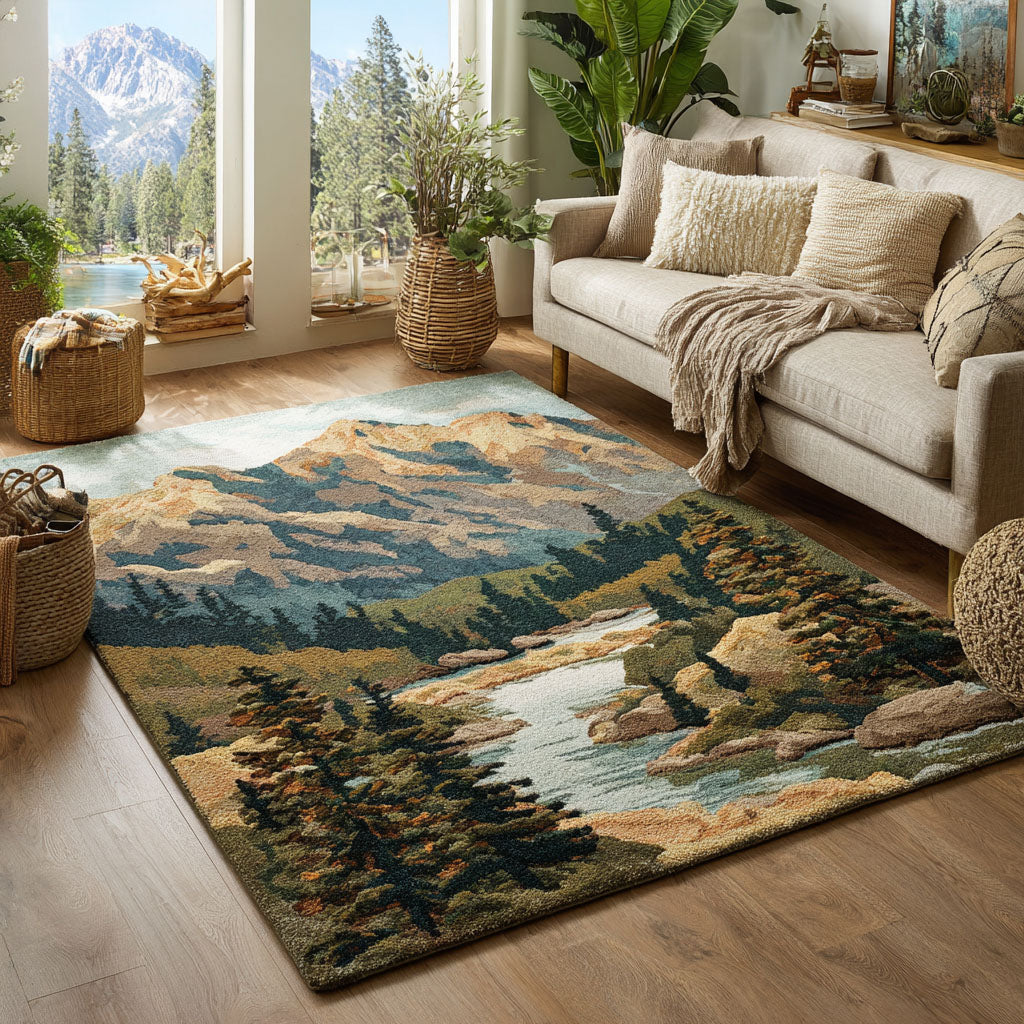 Valley Reverie Area Rug Bedroom Rugs Family Christmas Stockings