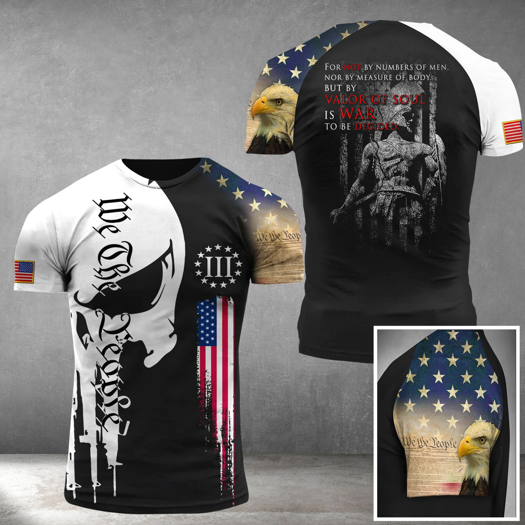 Valor Of Soul Is War To Be Decided Shirt We The People Veteran T-Shirt Cool Gifts For Dad
