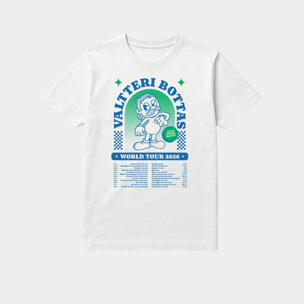 Valtteri Bottas World Tour 2026 Shirt Full Speed Again Racing T-Shirt Valtteri Bottas Merch