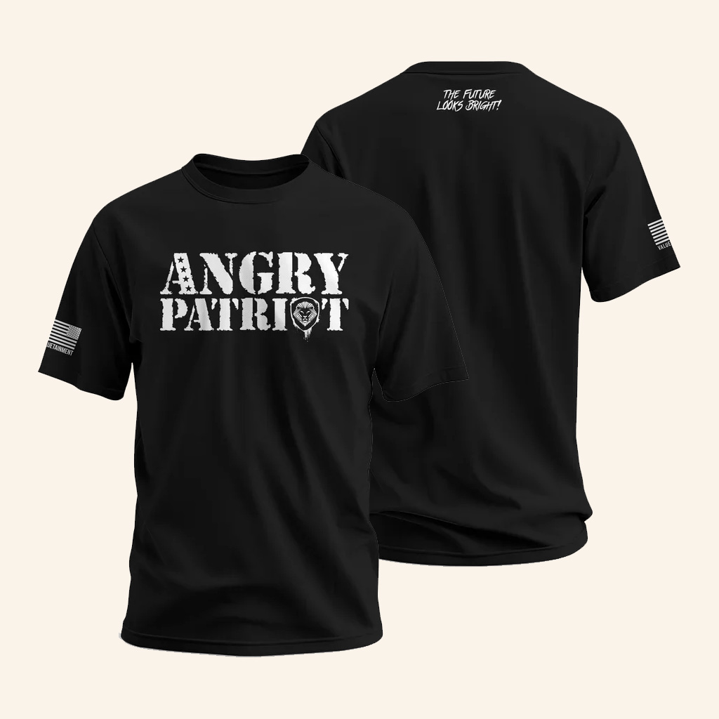 Valuetainment Merch Angry Patriot Black T-Shirt Present For Boyfriend Valuetainment Merch Angry Patriot Black T-Shirt Present For Boyfriend