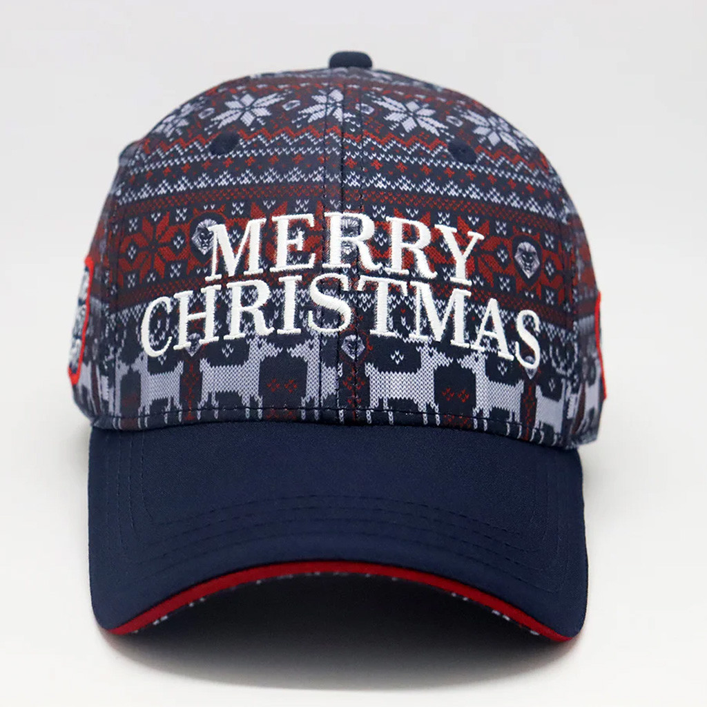 Valuetainment Merch Future Looks Bright Holiday Pattern Embroidered Hat Merry Christmas Hat