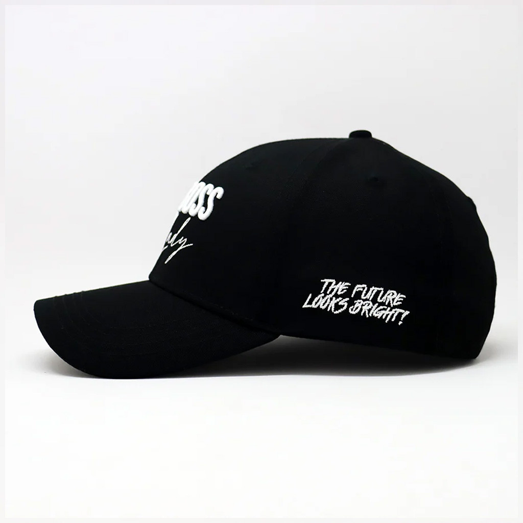 Valuetainment Merch The Future Looks Bright Boss Lady Black And White Embroidered Hat Dad Gifts