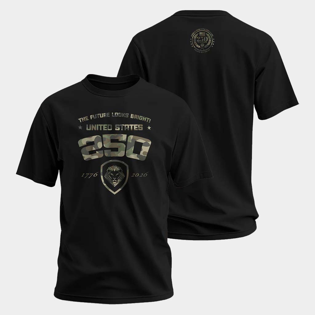 Valuetainment Merch USA 250 Collection Shirt Future Looks Bright USA 250 Camo T-Shirt