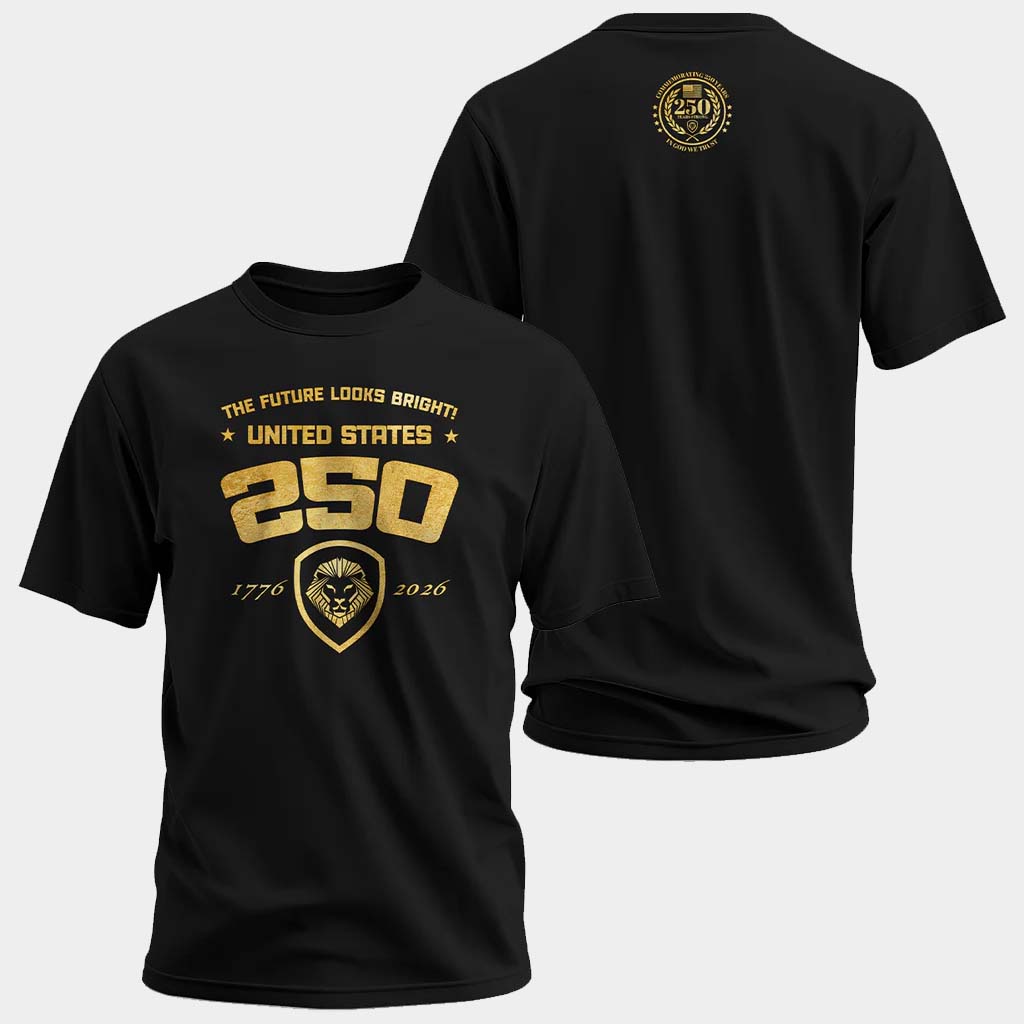 Valuetainment Merch USA 250 Collection Shirt Future Looks Bright USA 250 T-Shirt Gifts For Dad