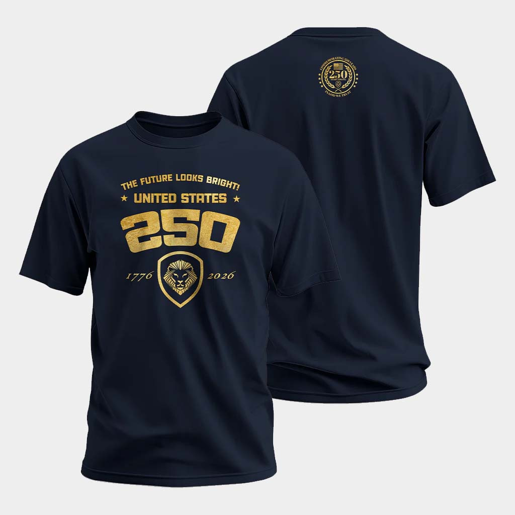 Valuetainment Merch USA 250 Collection Shirt Future Looks Bright USA 250 T-Shirt Navy