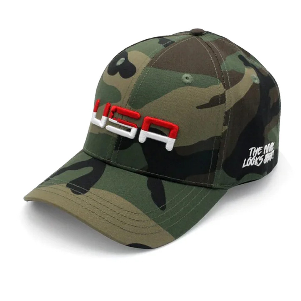 Valuetainment Merch USA The Future Looks Bright Camo Embroidered Hat Gifts For Dad Valuetainment Merch USA The Future Looks Bright Camo Embroidered Hat Gifts For Dad