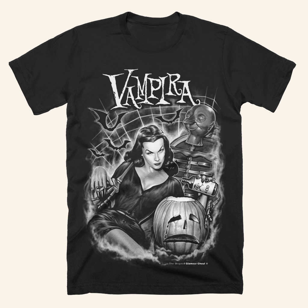 Vampira Black Acid T-Shirt Halloween Merch Gifts For Sister In Law Vampira Black Acid T-Shirt Halloween Merch Gifts For Sister In Law