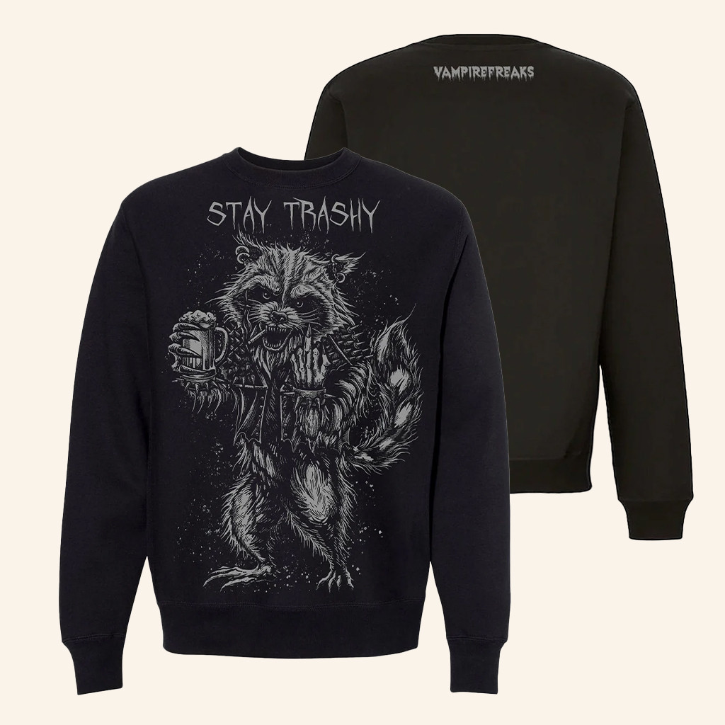 Vampire Freaks Merch Trash Raccoon Stay Trashy Sweatshirt Unique Gifts For Friends