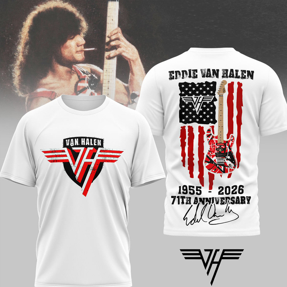 Van Halen 1955 2026 71th Anniversary T-Shirt Van Halen Merch Gifts For Fans Van Halen 1955 2026 71th Anniversary T-Shirt Van Halen Merch Gifts For Fans