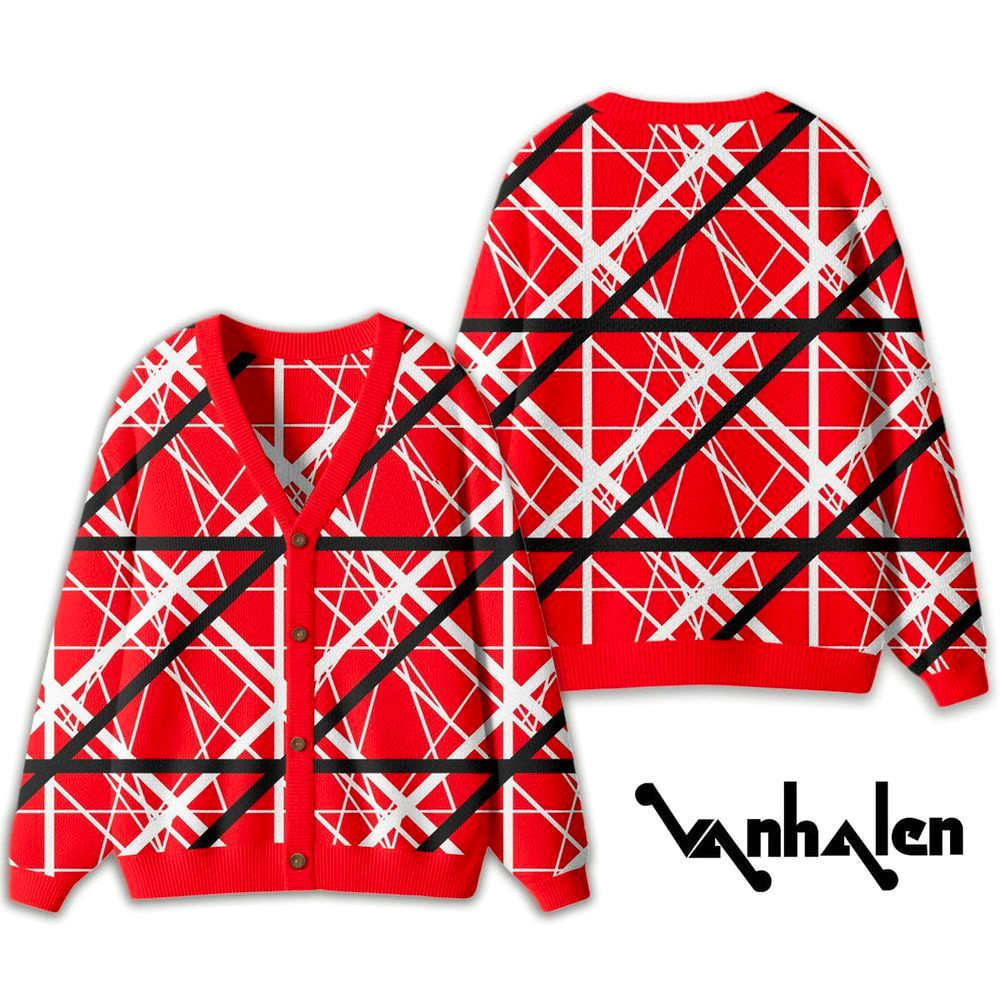 Van Halen Cardigan Sweater Van Halen Merch Birthday Gifts For Music Lovers