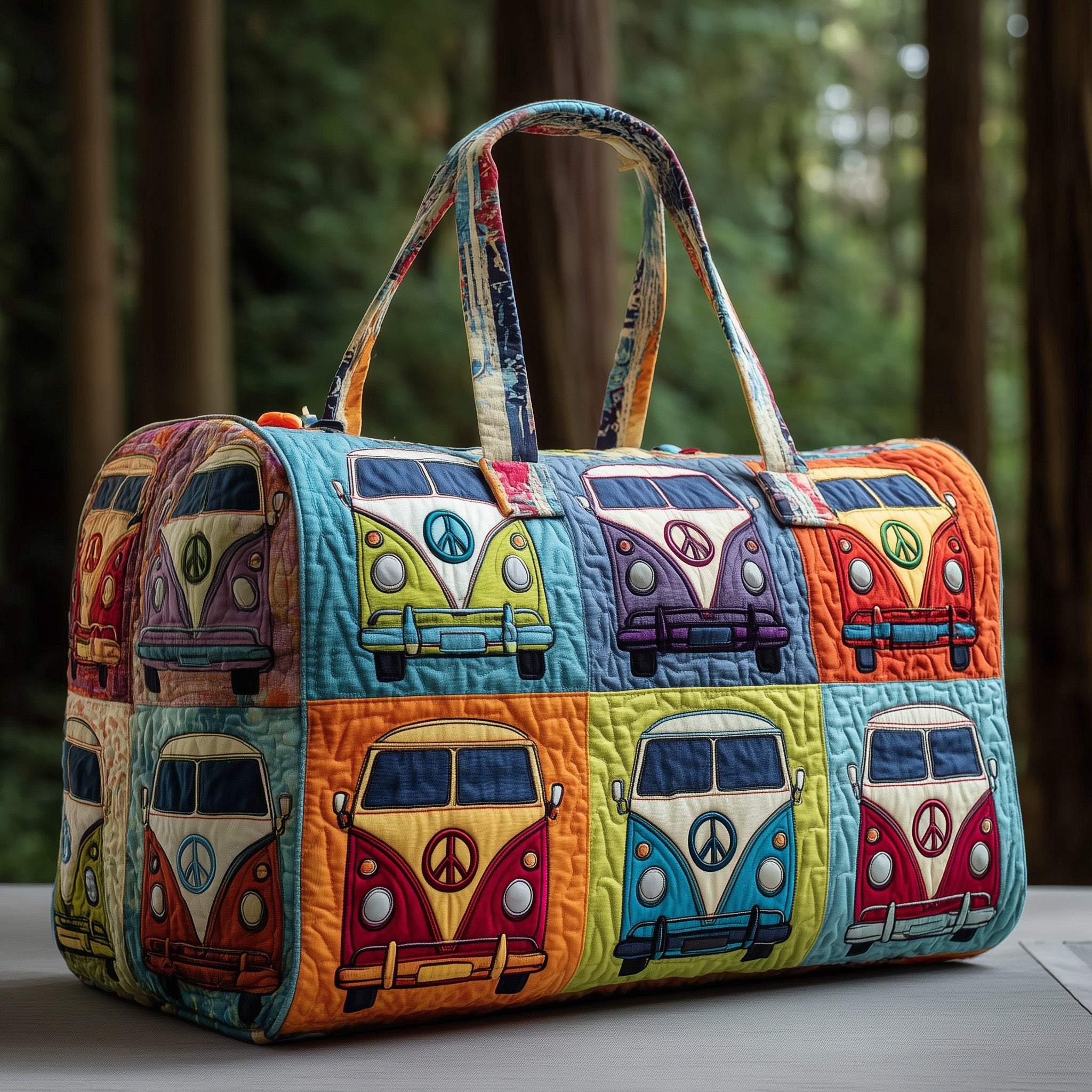 Van Life Quilted Duffle Bag Christmas Gift Idea