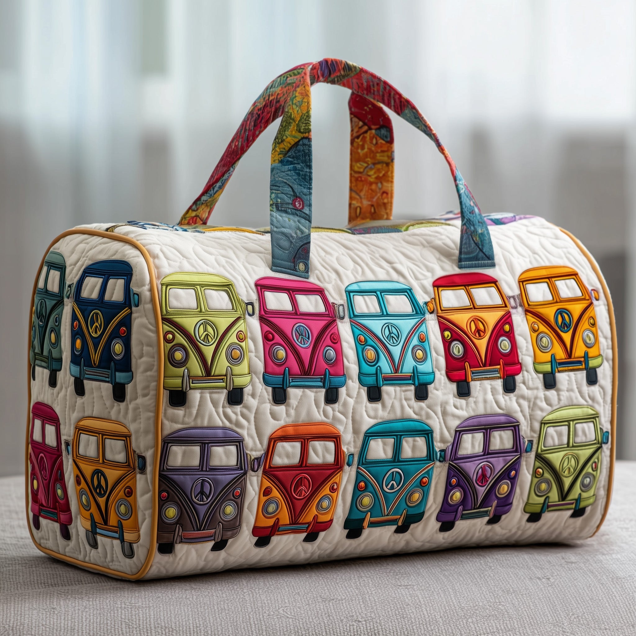 Van Life Quilted Duffle Bag Father's Day Gift Idea