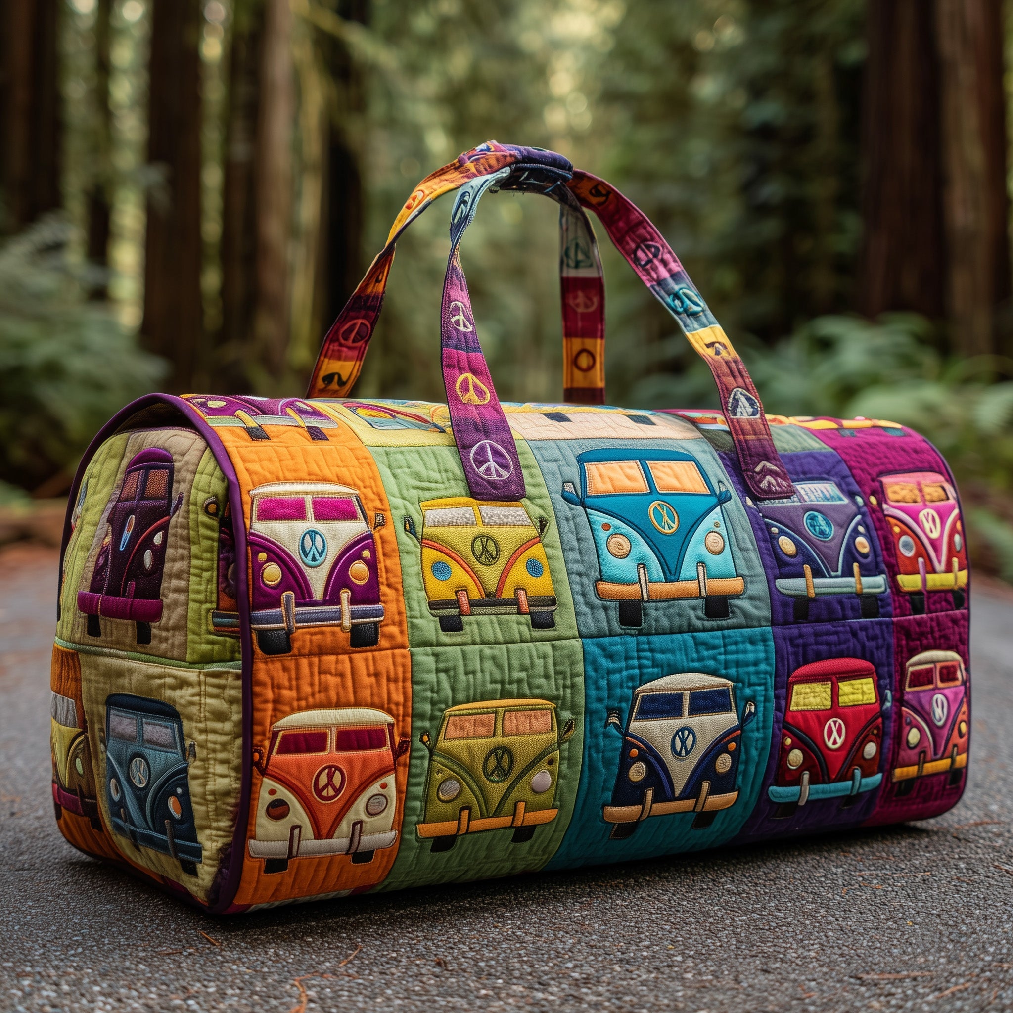 Van Life Quilted Duffle Bag Valentine's Day Gift Idea