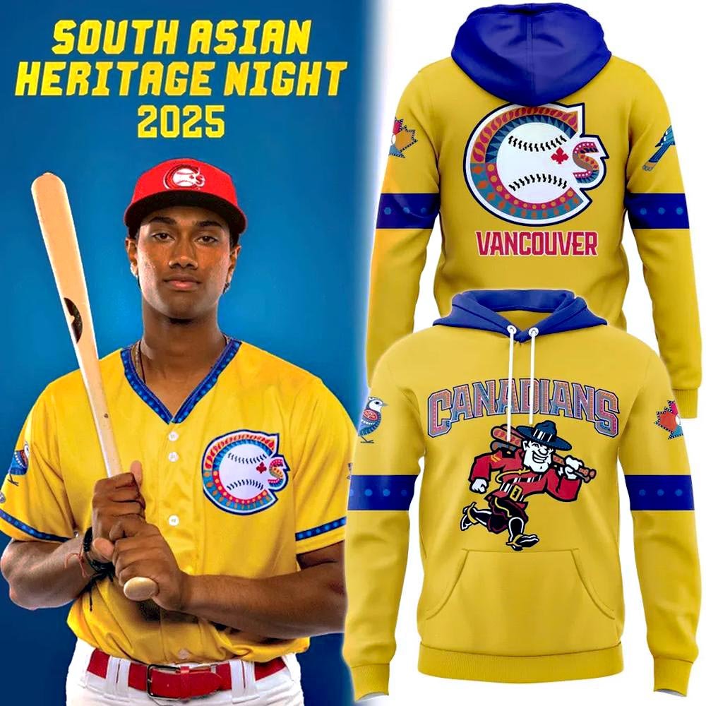 Vancouver Canadians SOUTH ASIAN HERITAGE NIGHT Hoodie Gifts For Baseball Fans