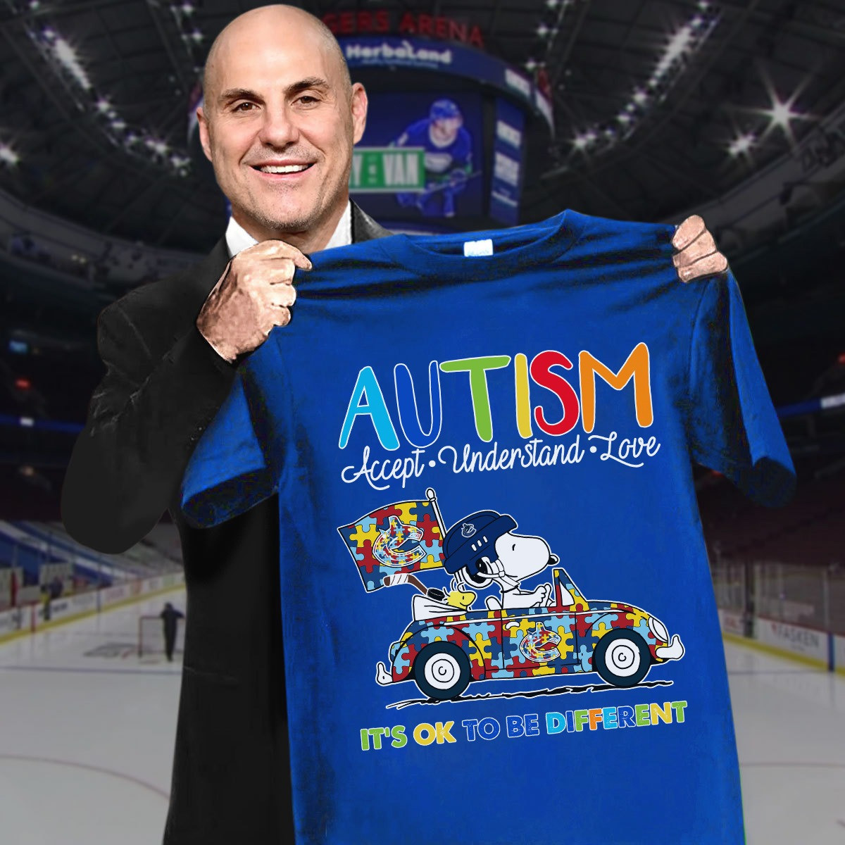 Vancouver Canucks Autism Awareness Month T-Shirt Accept Understand Gifts For Hockey Fans