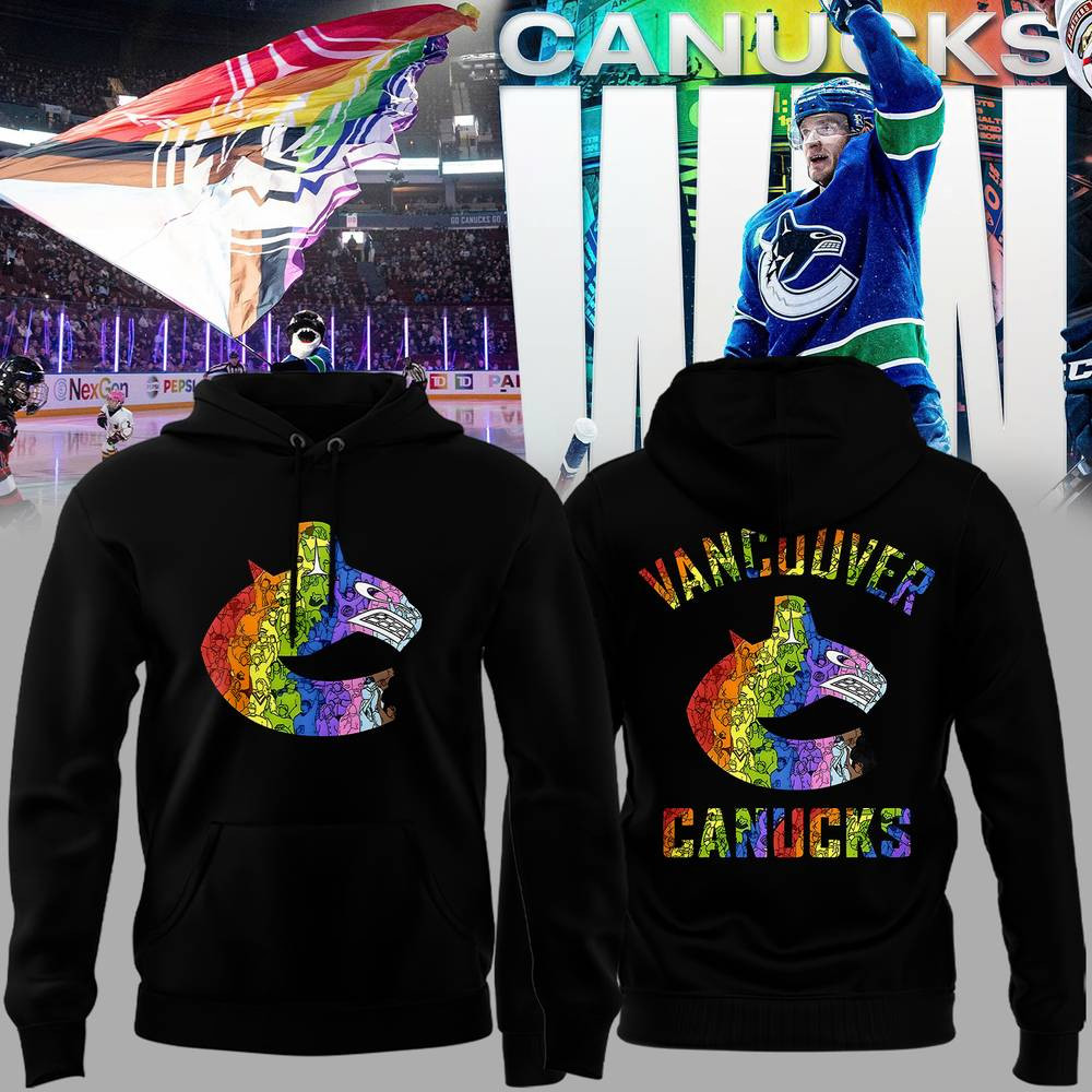 Vancouver Canucks Special Pride Night Black Hoodie Birthday Gifts For Hockey Fans