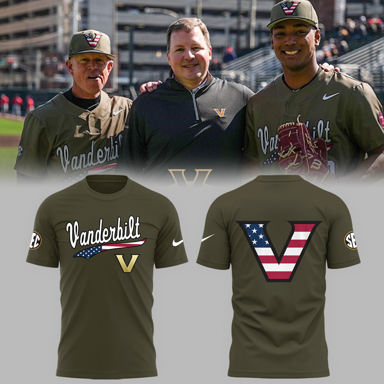 Vanderbilt Baseball Military T-Shirt Vanderbilt Commodores Baseball Lovers Fan Merch Gifts