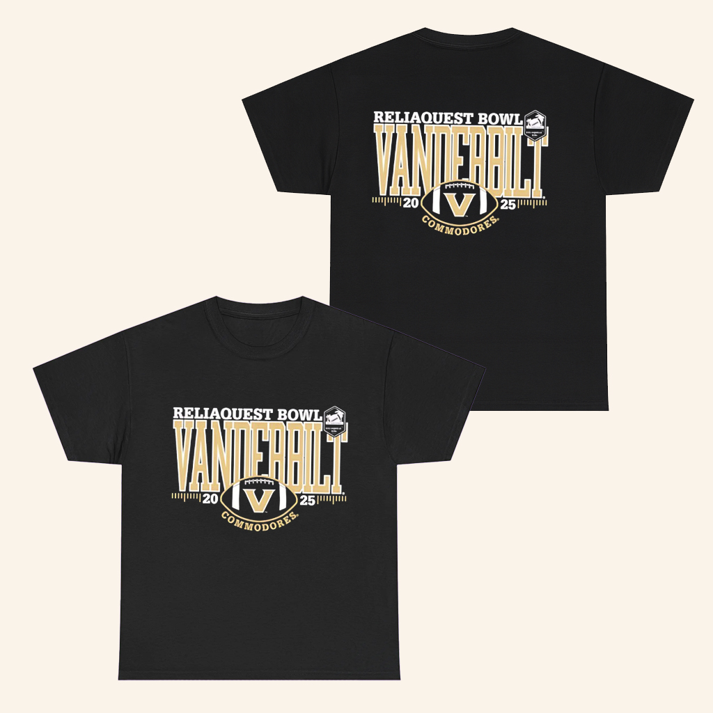Vanderbilt Football 2025 Reliaquest Bowl T-Shirt Vanderbilt Football Merch Gifts Ideas For Him