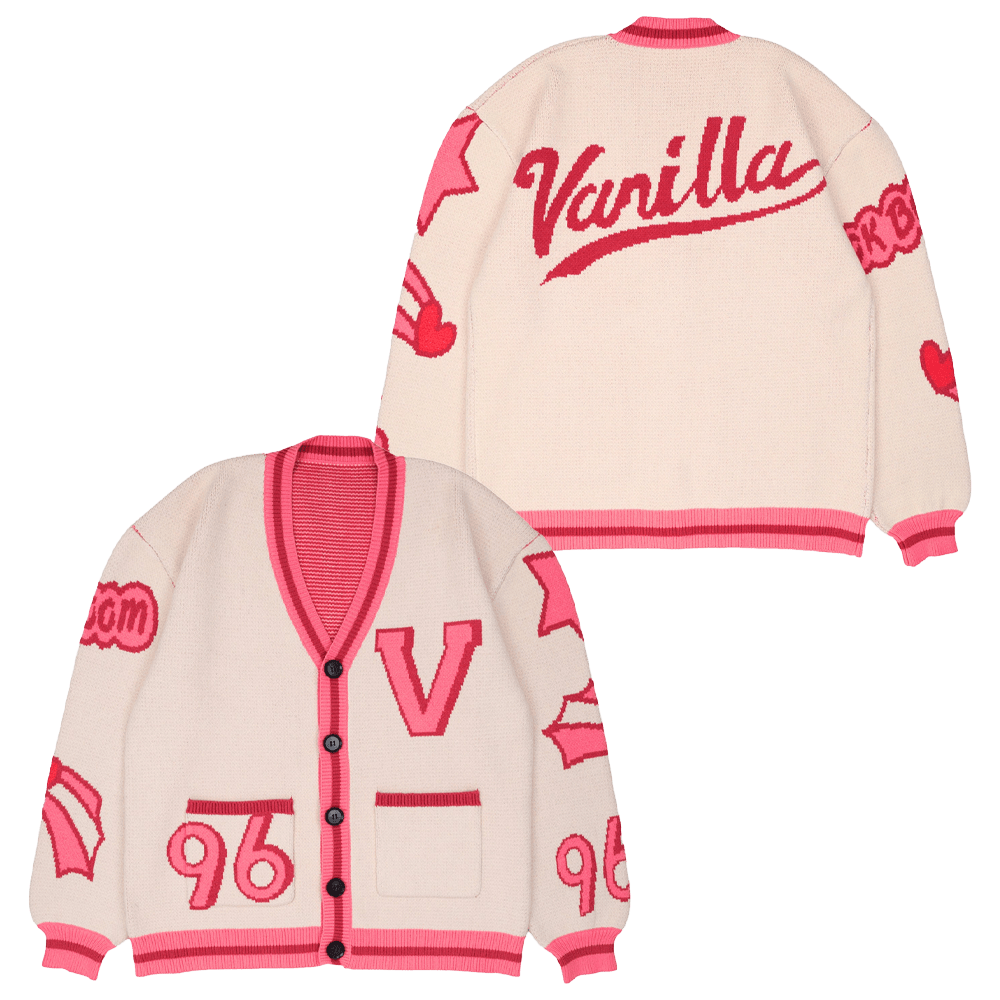 Vanillamace Merch Vanilla's Varsity Cardigan Gift Ideas For Girlfriend