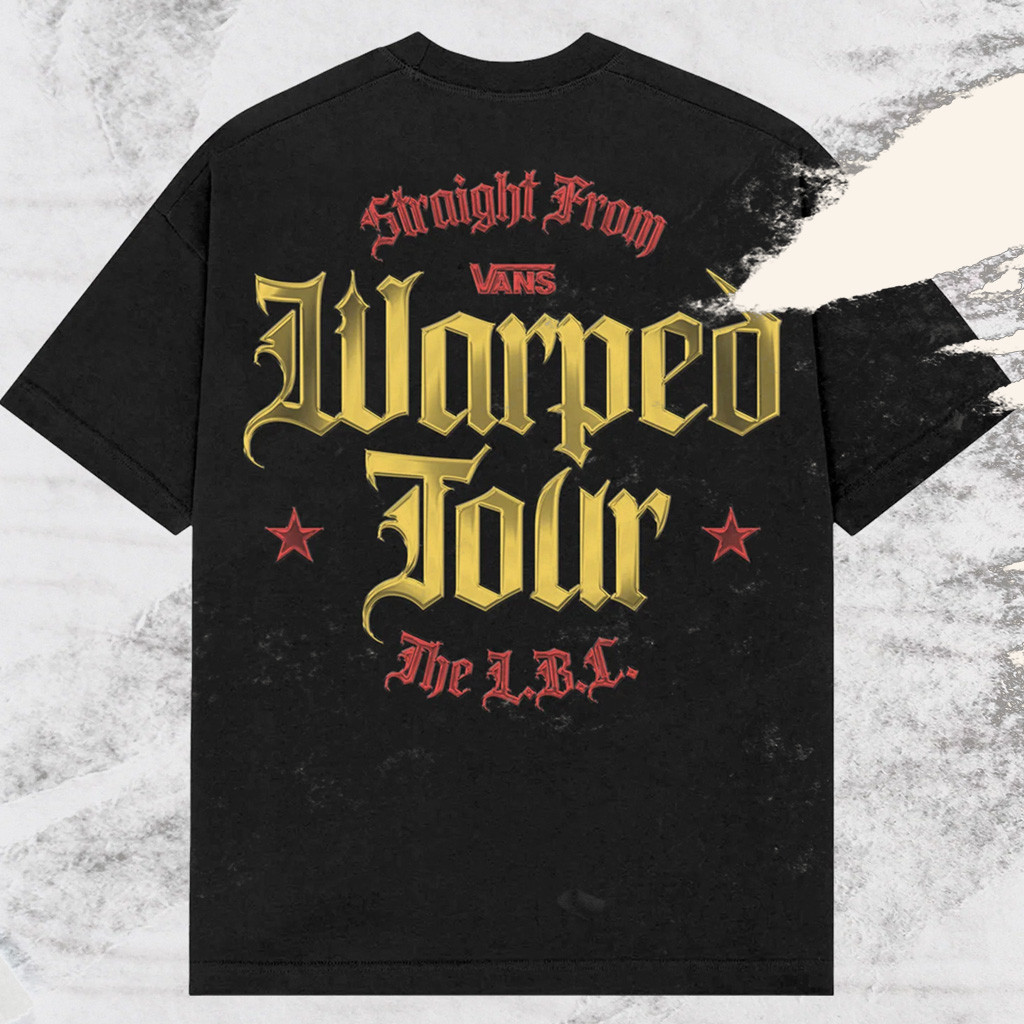 Vans Warped Merch Straight From The LBC T-Shirt Presents For Music Lovers