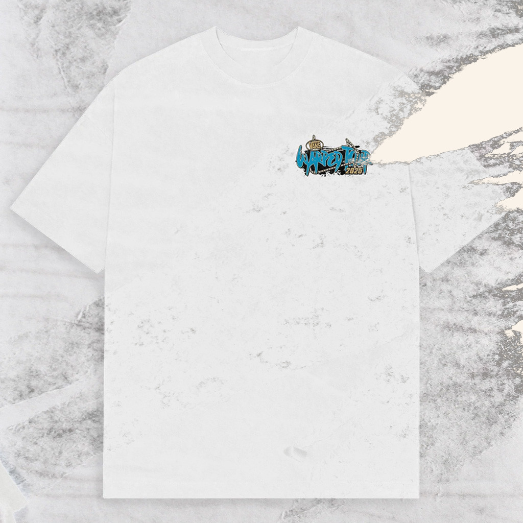 Vans Warped Merch Vans Warped Tour Long Beach Official Lineup White T-Shirt Gift For Music Fans
