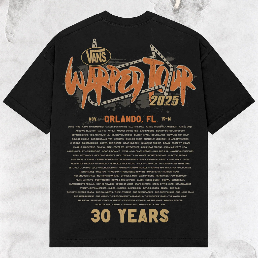 Vans Warped Merch Vans Warped Tour Orlando Official Lineup T-Shirt Music Gift Ideas For Guys Vans Warped Merch Vans Warped Tour Orlando Official Lineup T-Shirt Music Gift Ideas For Guys