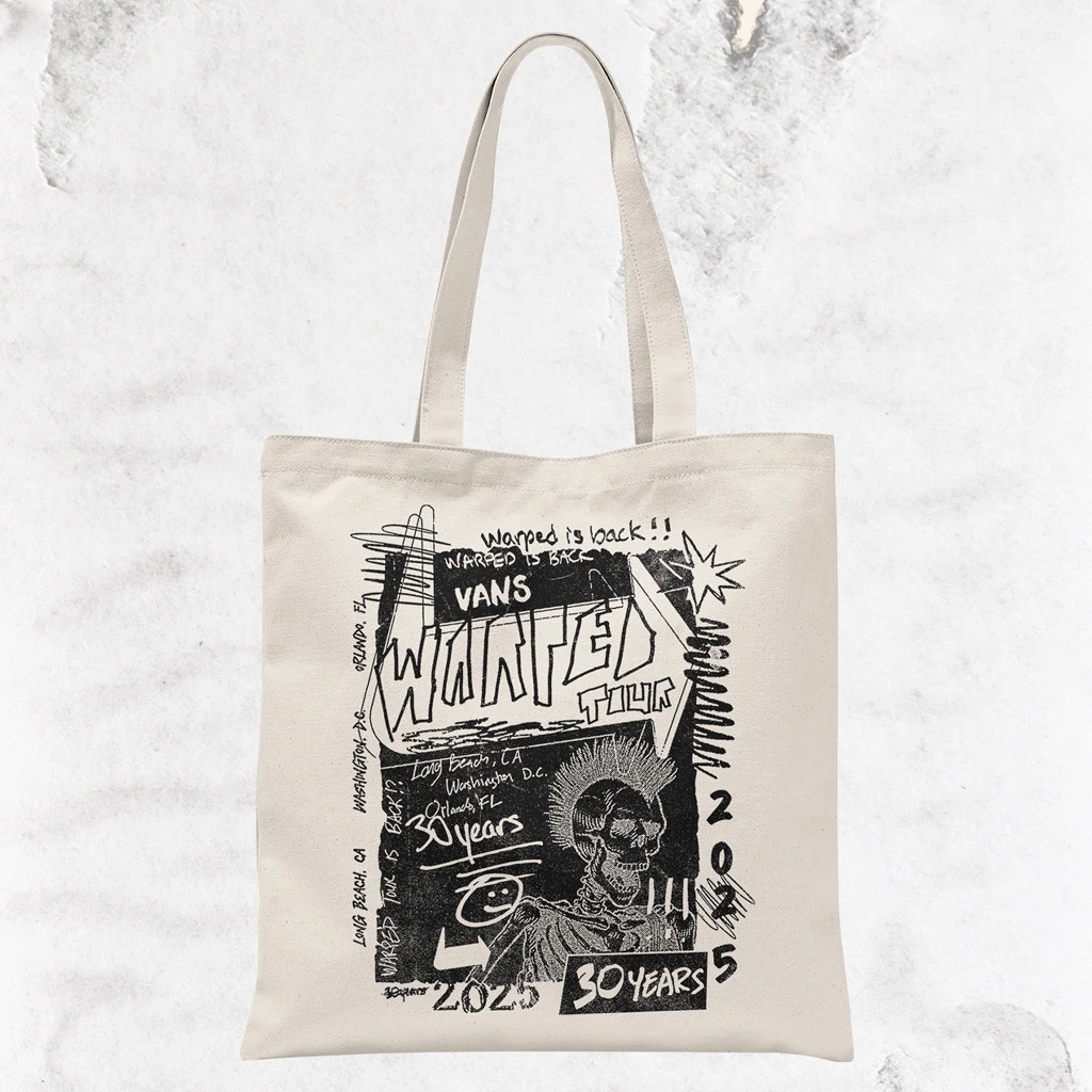 Vans Warped Merch Warped Is Back Tote Bag Vans Warped Tour Merch Gifts For Music Fans