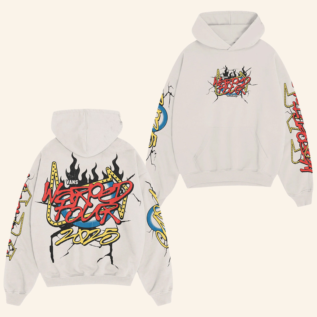 Vans Warped Merch Warped Tour Flame Hoodie Gift Ideas For Music Lovers