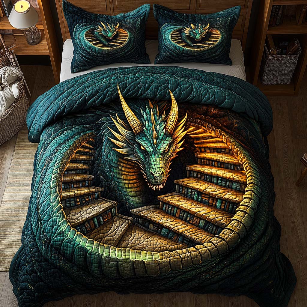 Vault Serpent Quilted Bedding Set Duvet Cover Bed Sheet Set Book Lover Gifts For Women