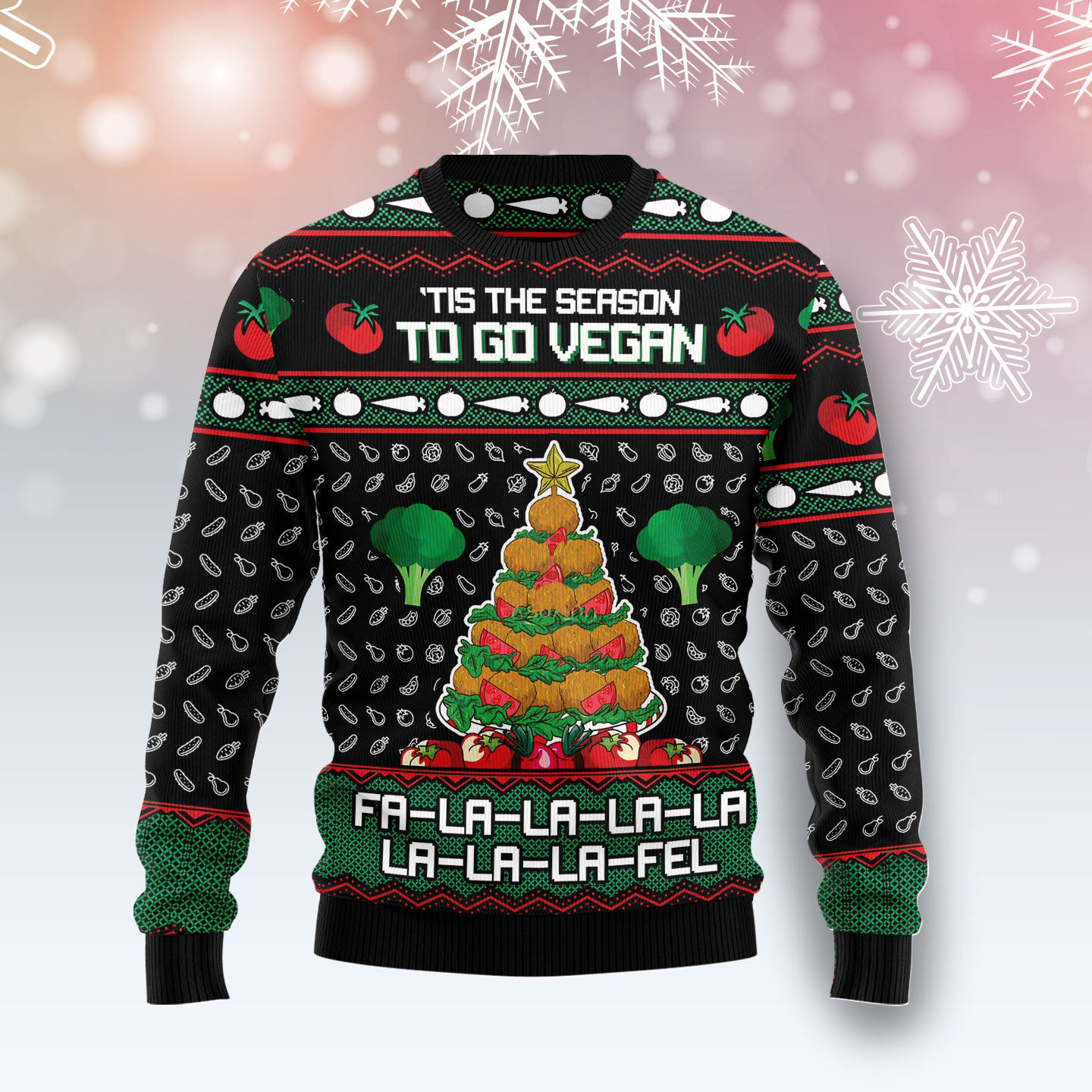Vegan Christmas Ugly Christmas Sweater Tis The Season Christmas Apparel Gifts For Vegan