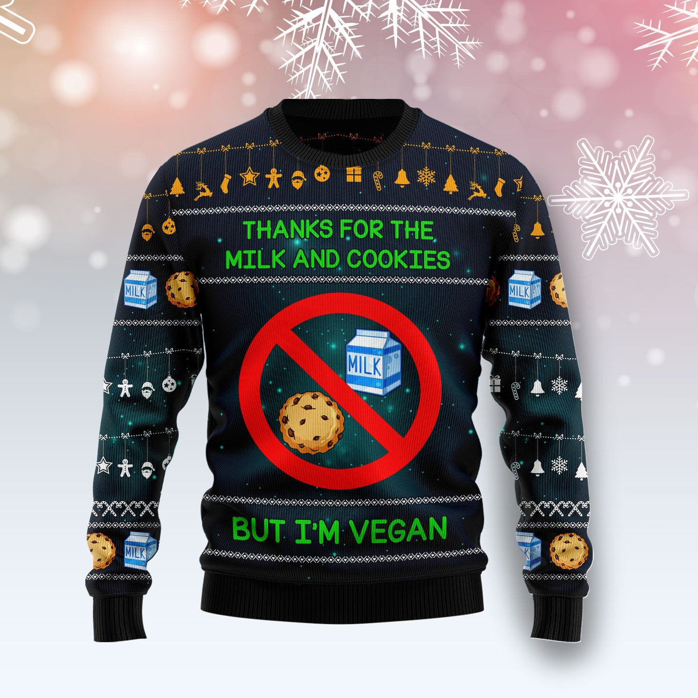 Vegan Thanks Ugly Christmas Sweater Winter Clothing Xmas Gifts For Vegans