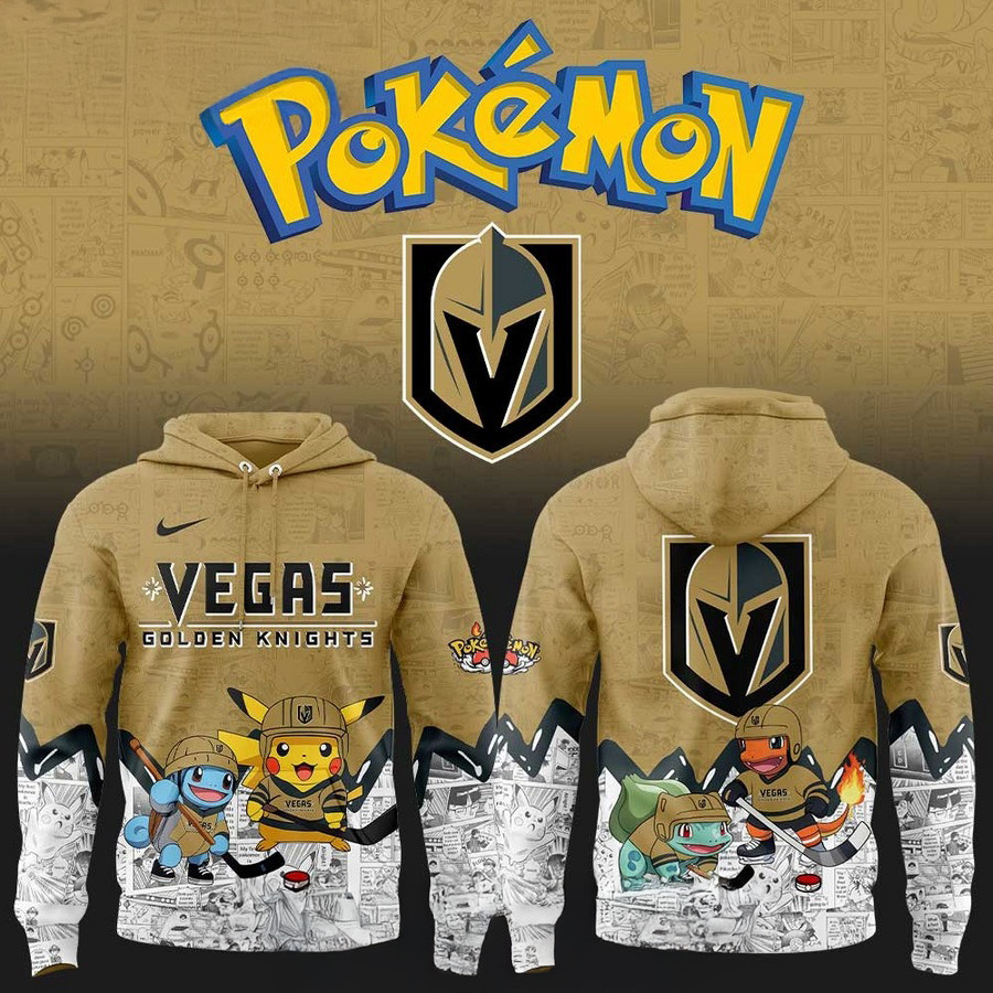 Vegas Golden Knights x Pokemon New Hoodie Best Gifts For Hockey Lovers