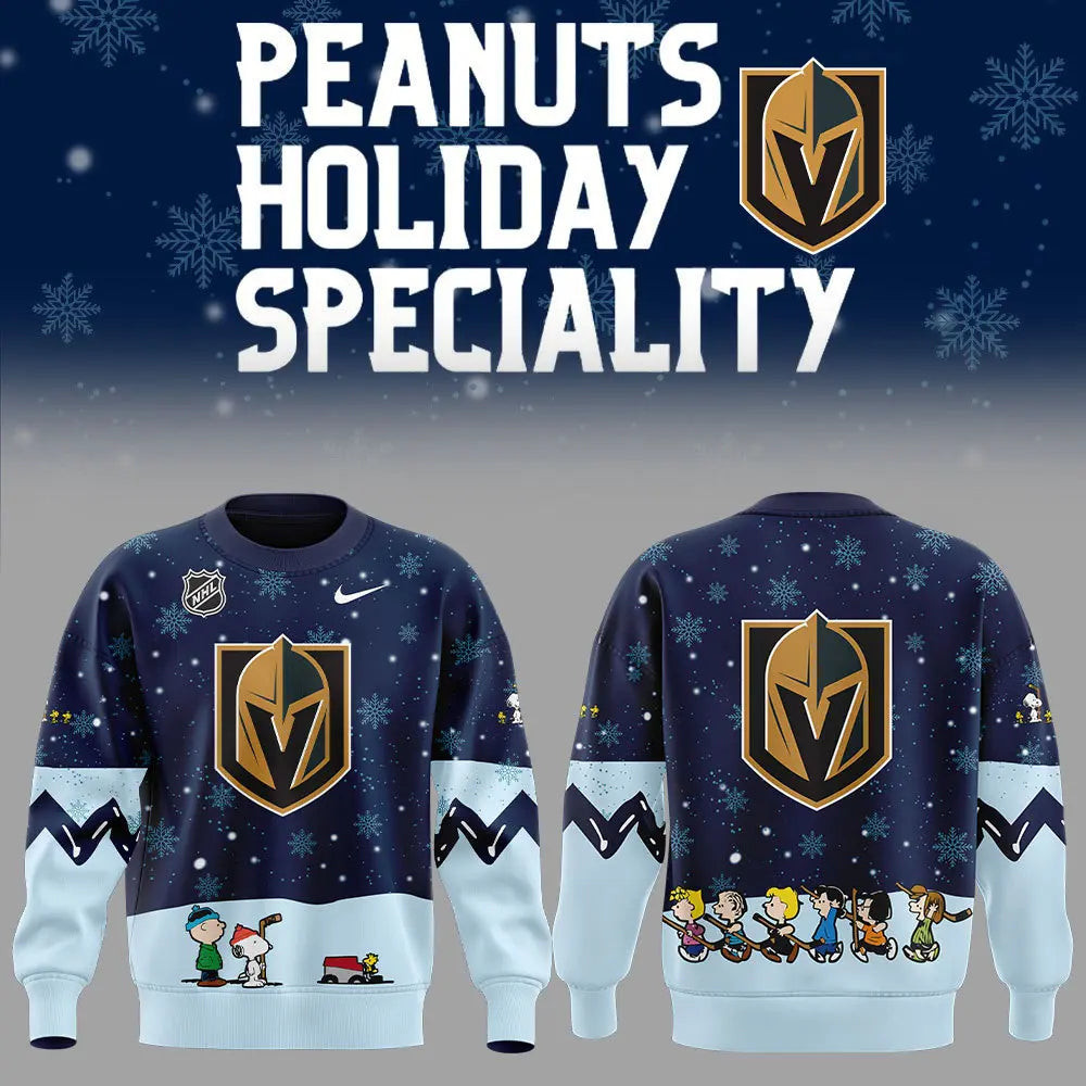 Vegas Golden Knights x Snoopy Peanuts Holiday Special Sweatshirt Cute Hockey Fan Gifts