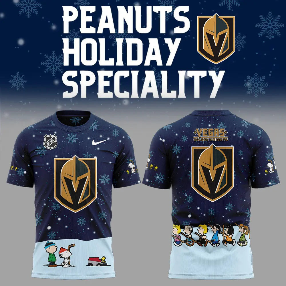 Vegas Golden Knights x Snoopy Peanuts Holiday Special T-Shirt Cute Hockey Fan Merch Gifts