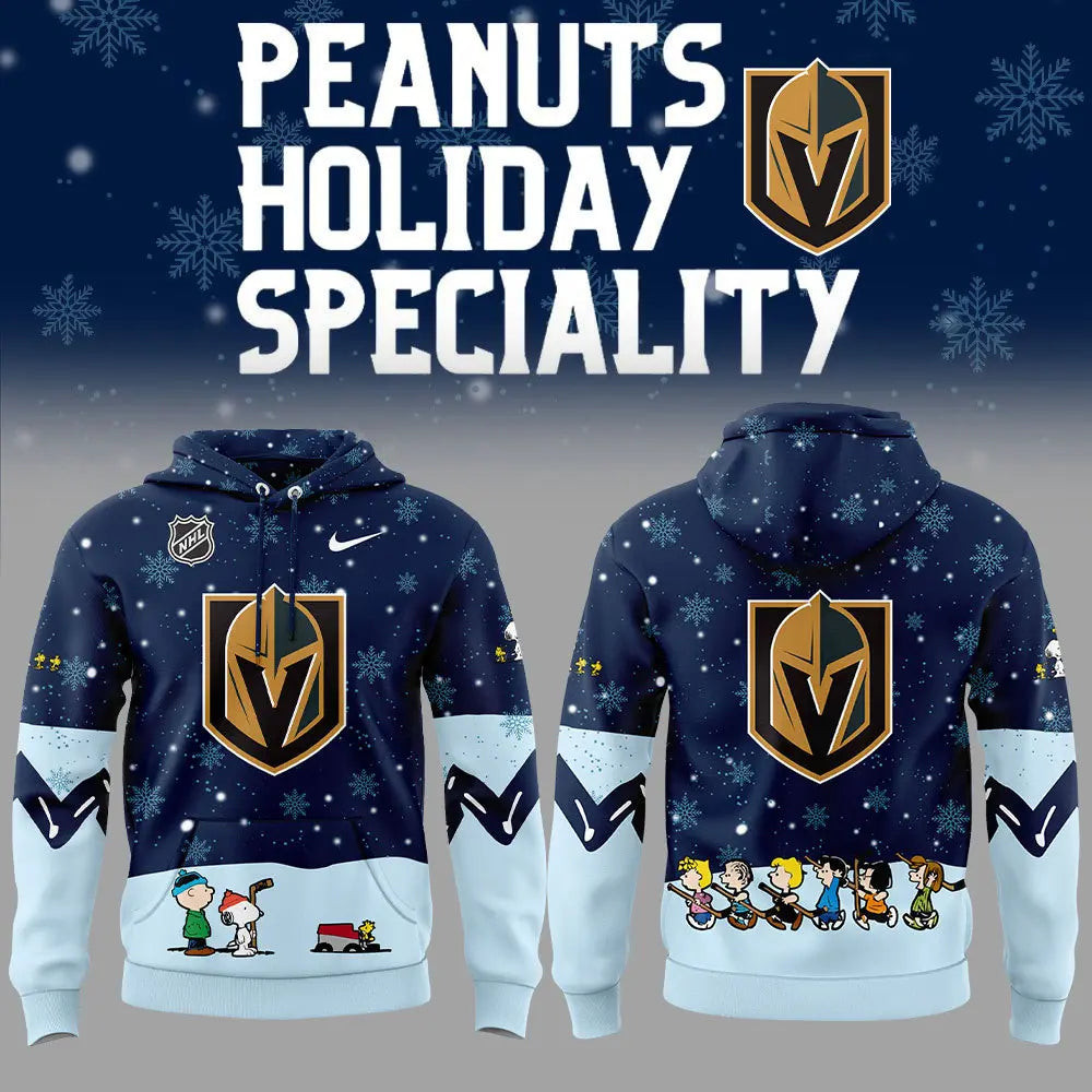 Vegas Golden Knights x Snoopy Peanuts Hoodie NFL Merch Cute Hockey Fan Gifts