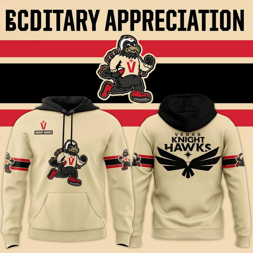 Vegas Knight Hawks 2025 Military Night Limited Edition Hoodie Best Gifts For Football Fans