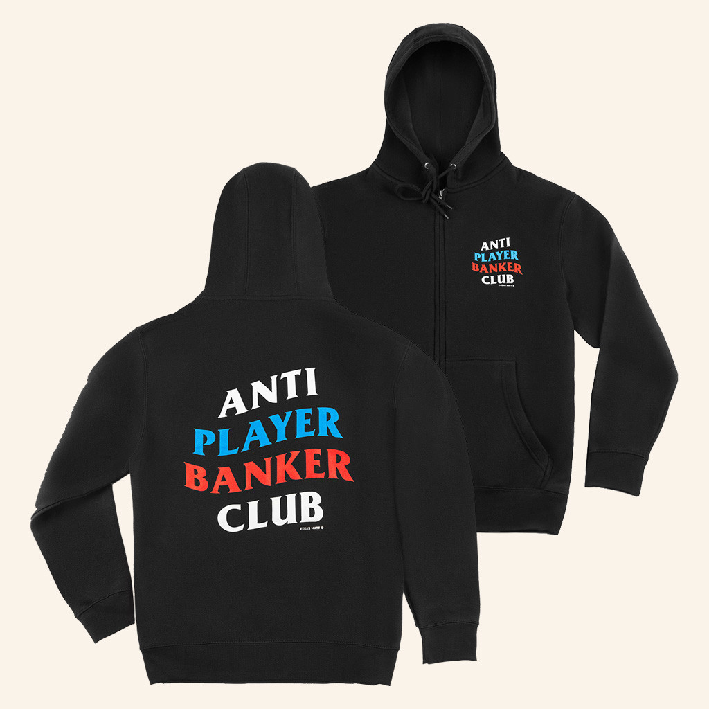 Vegas Matt Merch Anti Player Banker Club Zip Hoodie Christmas Gifts For Men Vegas Matt Merch Anti Player Banker Club Zip Hoodie Christmas Gifts For Men