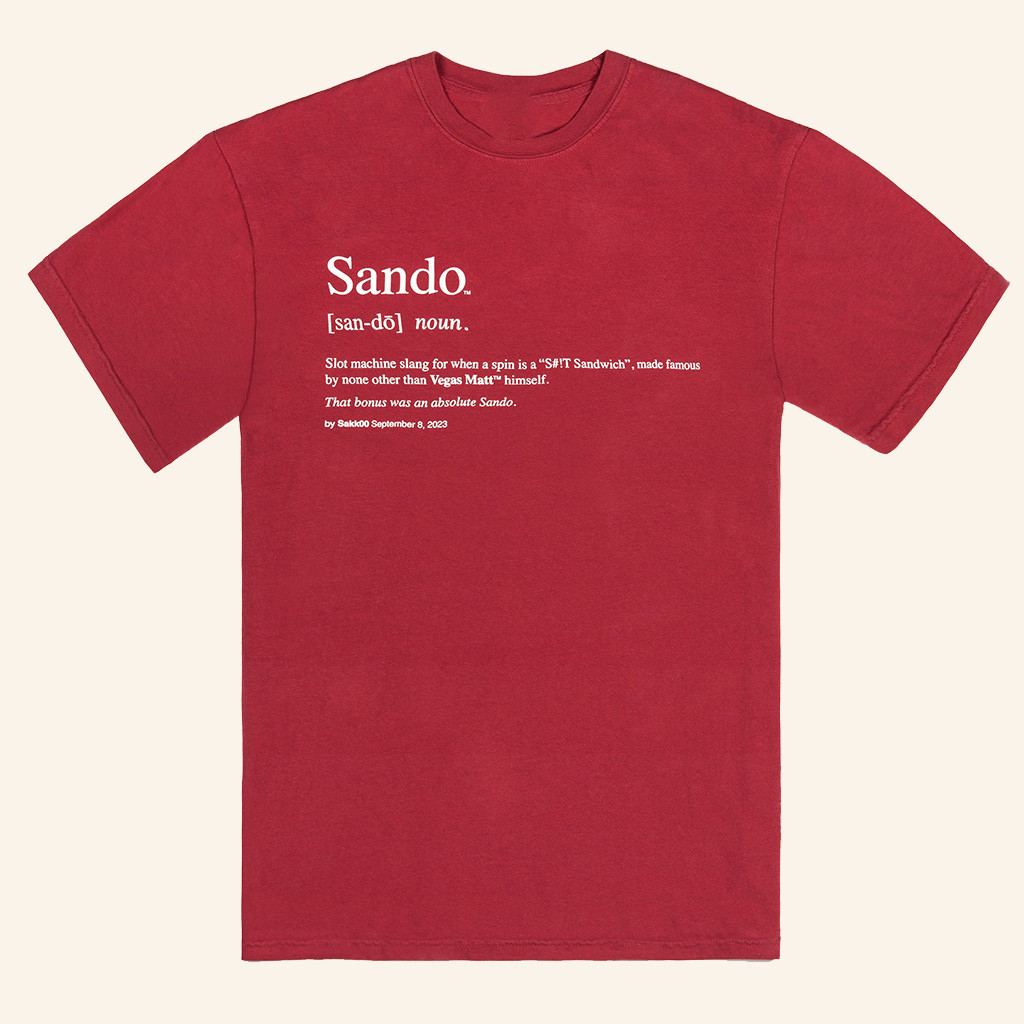 Vegas Matt Merch Sando Definition T-Shirt Christmas Ideas For Husband Vegas Matt Merch Sando Definition T-Shirt Christmas Ideas For Husband