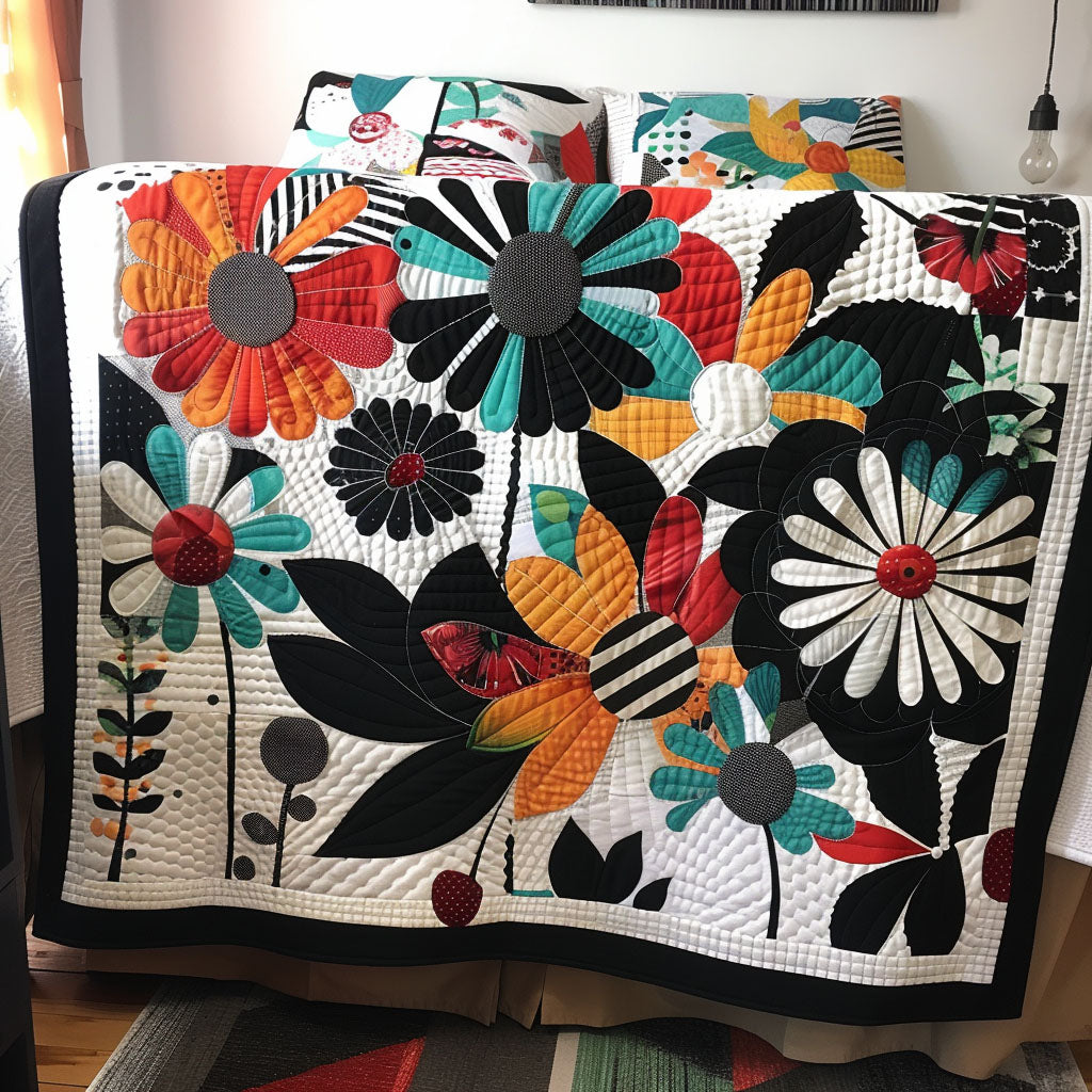 Veiled Flowers Quilted Blanket Best Gifts For Flower Lovers