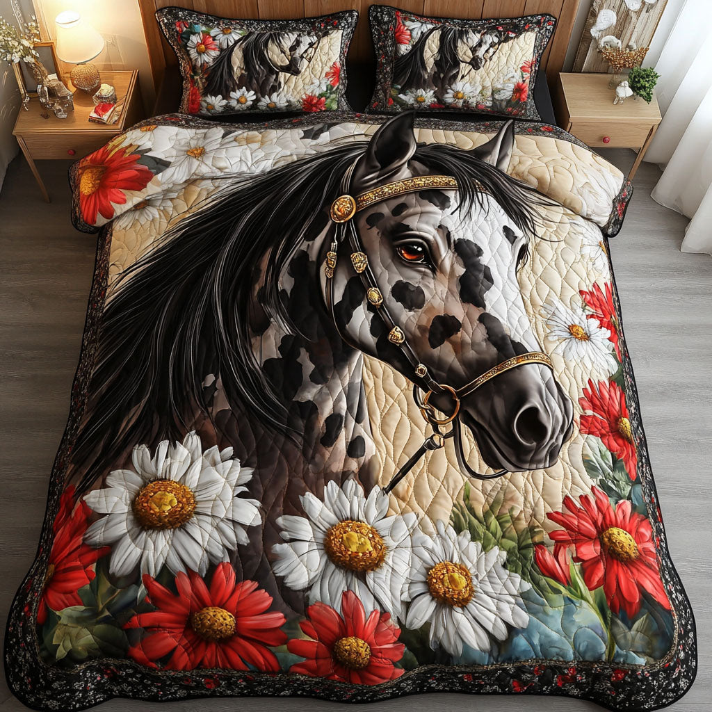 Velvet Grace Quilted Bedding Set Bed Decorations Christmas Gift Ideas For Horse Owners