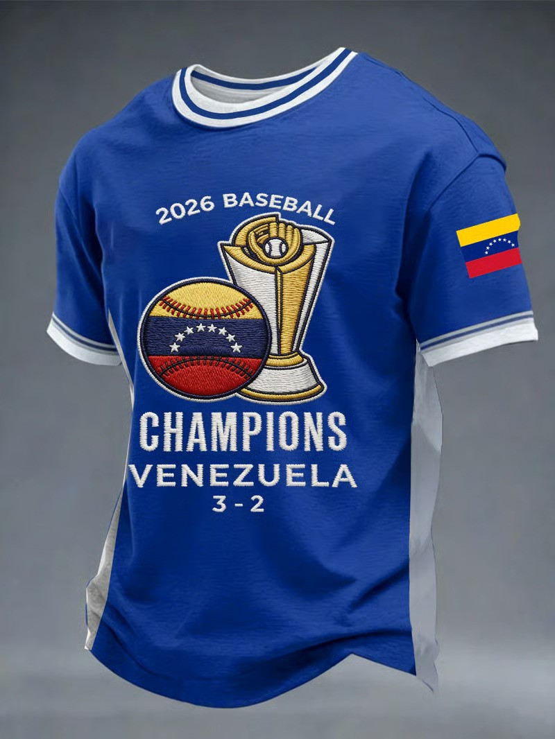 Venezuela 2026 Baseball Champions 3-2 T-Shirt WBC Victory Fan Gear Best Gift For Baseball Supporters