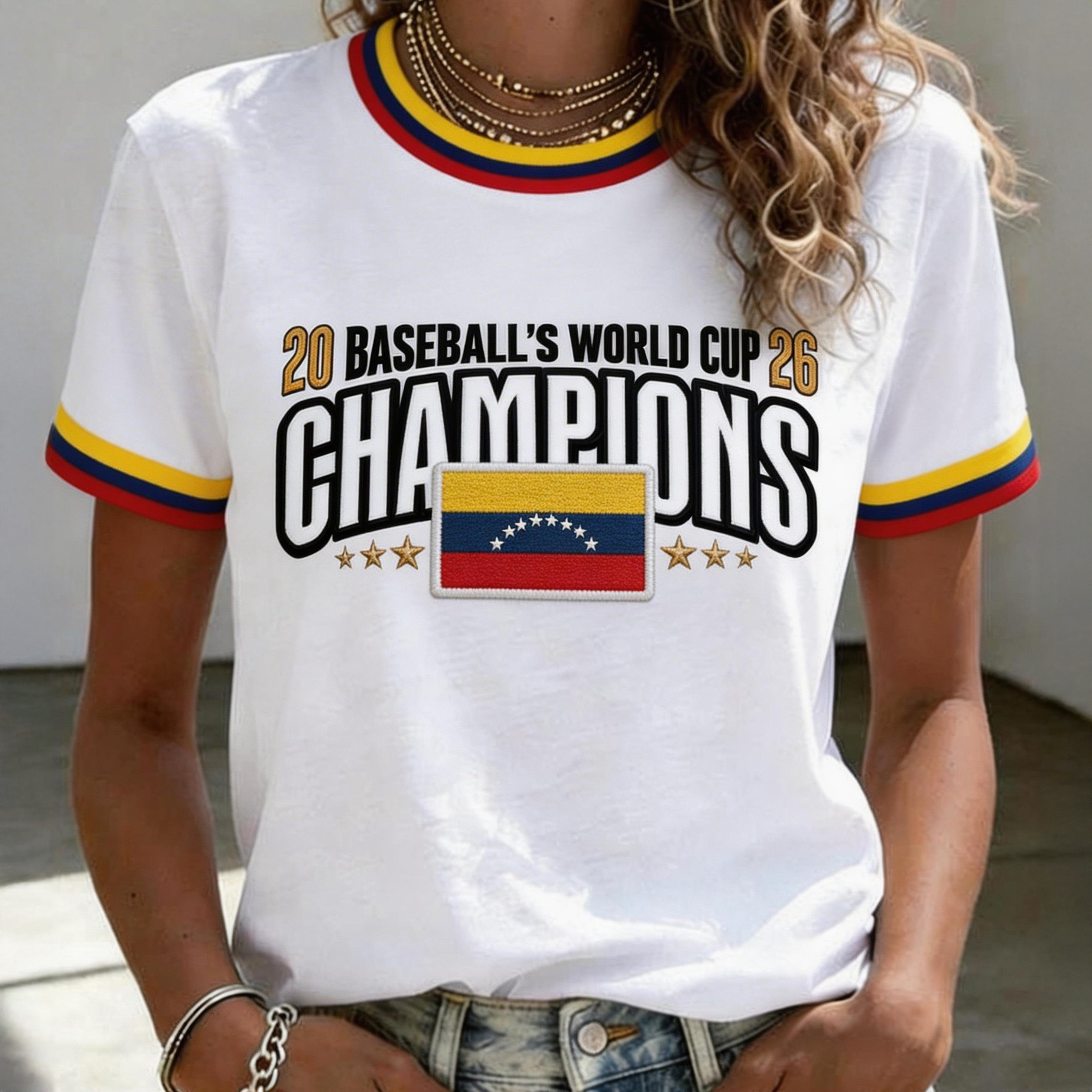 Venezuela 2026 Baseball World's Cup Champions T-Shirt Baseball Fan Merch Game Day Gear