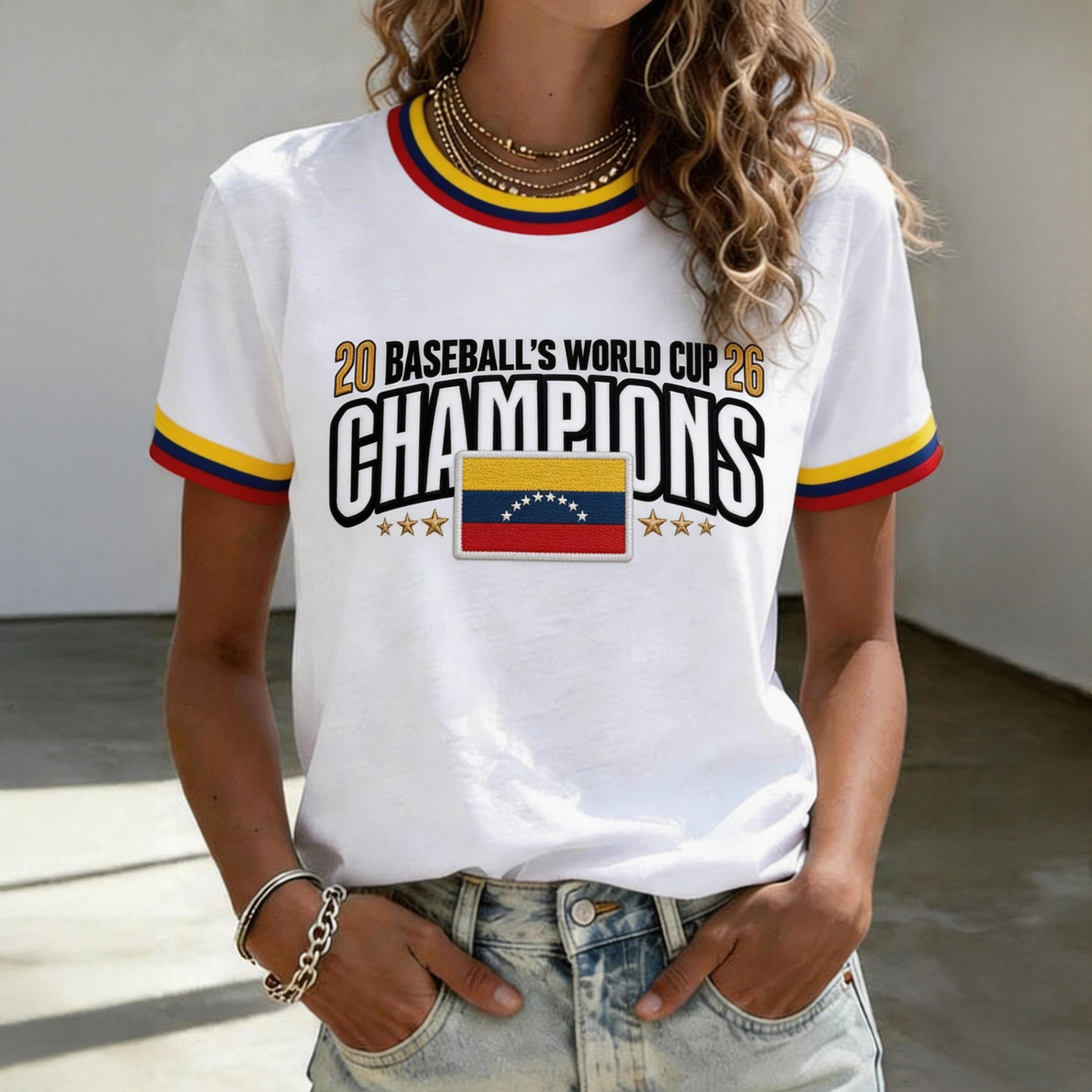 Venezuela 2026 Baseball's World Cup Champions T-Shirt WBC Match Clothes Gift For Mother's Day