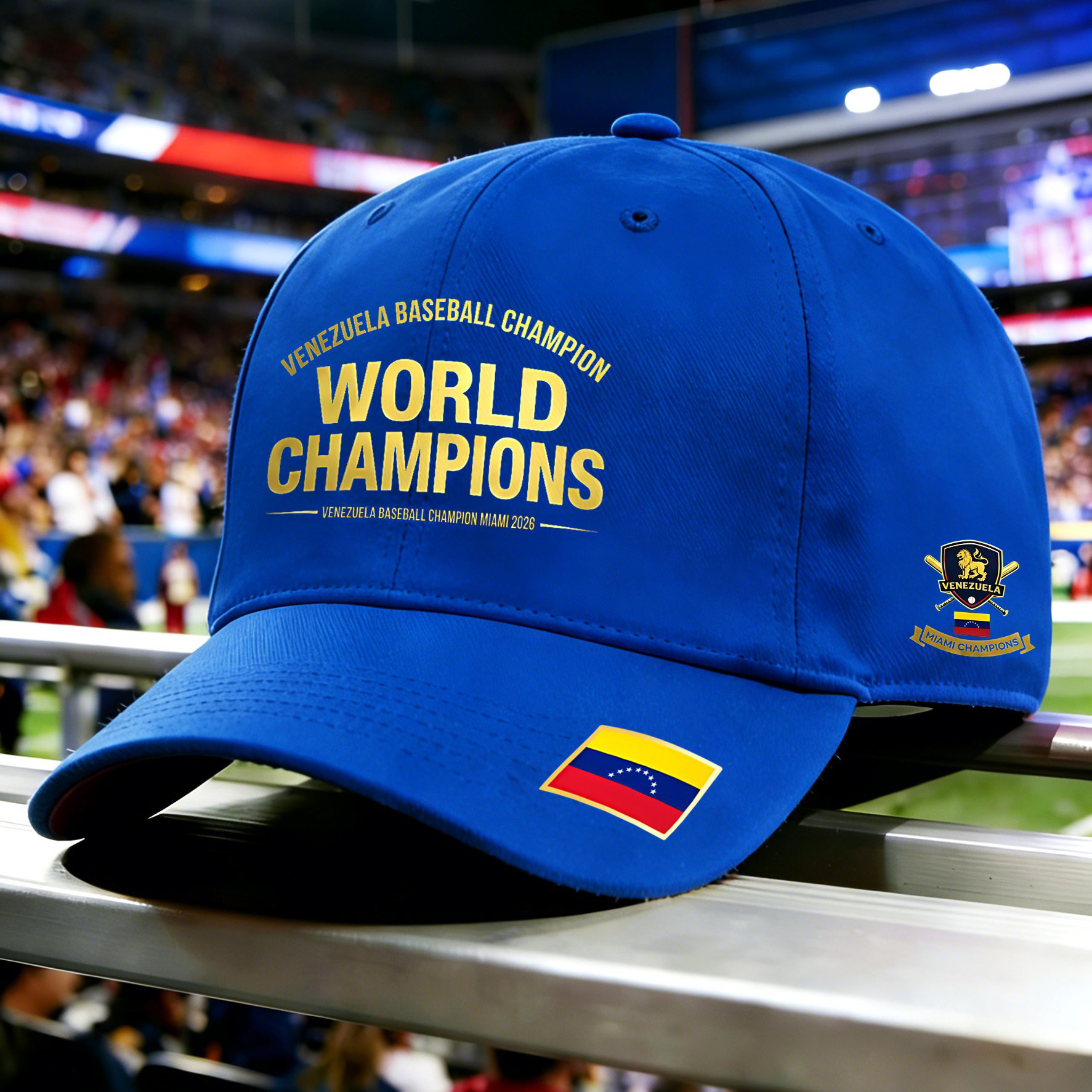 Venezuela 2026 WBC Champions Hat Baseball Merch Game Day Gear For Husband