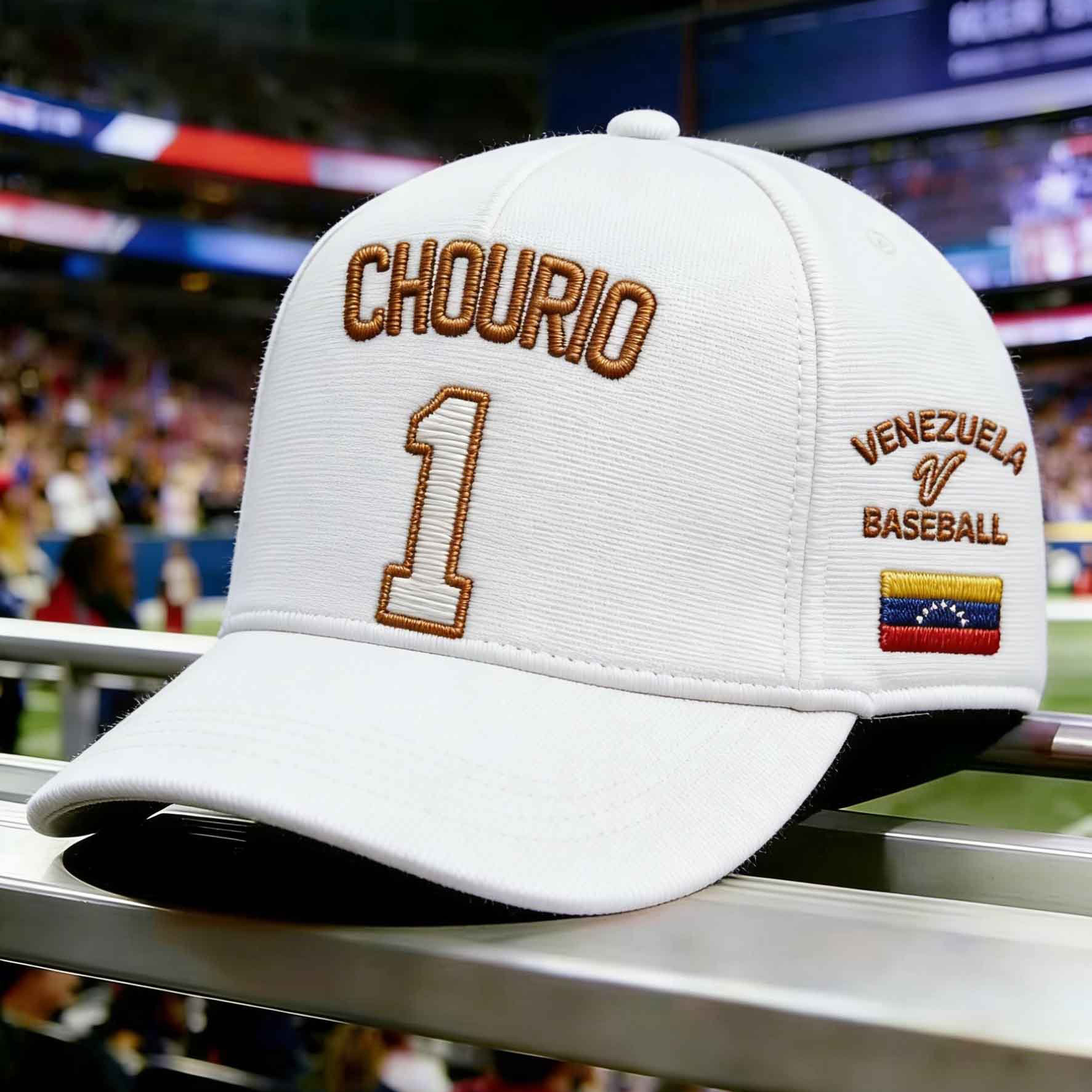 Venezuela 2026 WBC Champions Jackson Chourio 1 Hat World Baseball Classic Merch Fan Gear