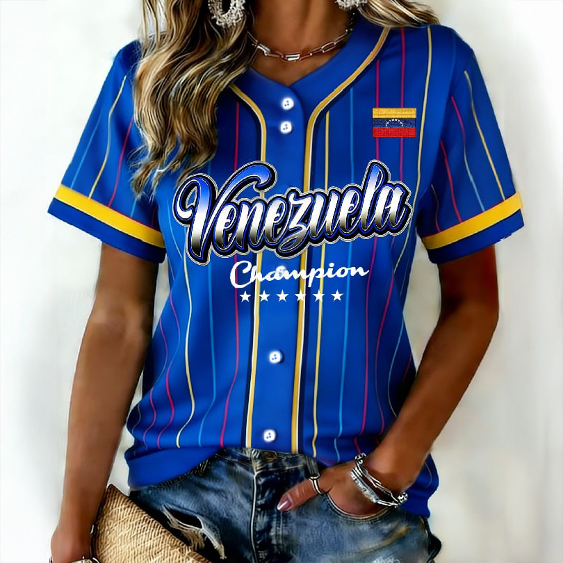 Venezuela 2026 WBC Champions Jersey Baseball Clothes Present Idea For Baseball Lovers