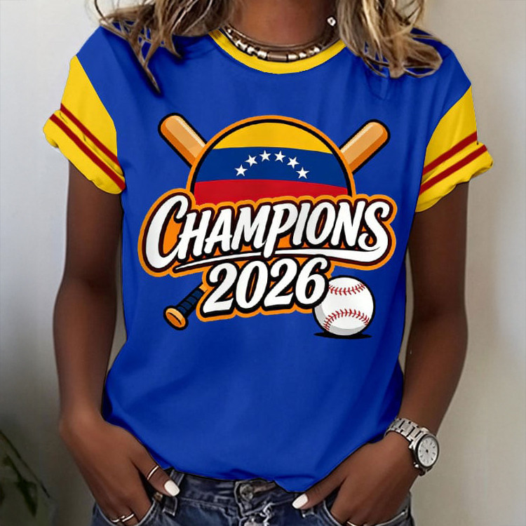 Venezuela 2026 WBC Champions T-Shirt Game Day Clothing Baseball Fan Gear